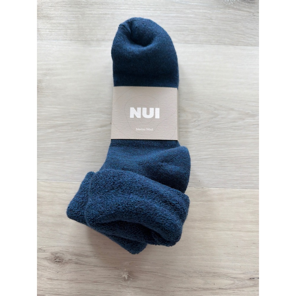 Nui Lounge Socks Deep Blue 10/12y New With Tags
